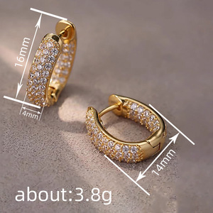 Pendientes de Oreja en Forma de U para Mujer, Accesorios Simples para Uso Diario - Product Image 5