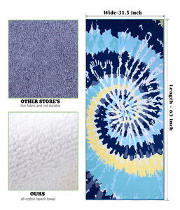 Chất Lượng Cao Thêm Lớn Sợi Nhỏ Hai Bên In Cát Miễn Phí Tái Chế Bãi Biển Khăn Với Biểu Tượng Tùy Chỉnh - Product Image 5