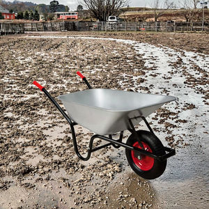 Venta caliente carretilla Alemania Mercado 16 pulgadas rueda neumática carretilla bandeja de Zinc carretilla para construcción jardín granja - Product Image 4