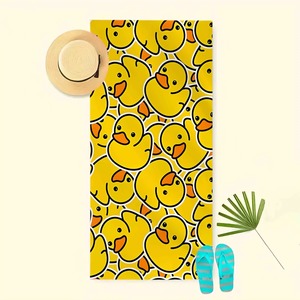 Serviette <span class=keywords><strong>de</strong></span> plage en caoutchouc jaune à imprimé <span class=keywords><strong>canard</strong></span> pour l'été Logo en relief motifs rayés et tissés serviettes <span class=keywords><strong>de</strong></span> <span class=keywords><strong>bain</strong></span> serviettes <span class=keywords><strong>de</strong></span> sport - Product Image 4