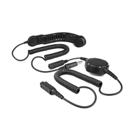 Earphone Helm Motor dengan Tali Fleksibel, Mic SPK Lepas Pasang, Kabel Musik, Kit Pemasangan Helm