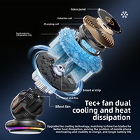 Soporte Magnético D3 con Carga Inalámbrica de 15W, Ventilador de Enfriamiento, Iluminación LED RGB Ambiental, Cargador de Navegación y Soporte para Teléfono