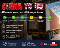 Chine vers le Royaume-Uni par camion et avion : Colis consolidés/personnels, 25-30 jours, Suivi porte-à-porte, Mini-programme facile, Stockage 100 jours.