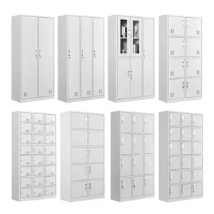 Armoire de rangement en acier avec <span class=keywords><strong>2</strong></span>/4/6/9/12/15/18/24 porte Armoire casier en métal 3 portes armoire armoire en acier casier - Product Image 2