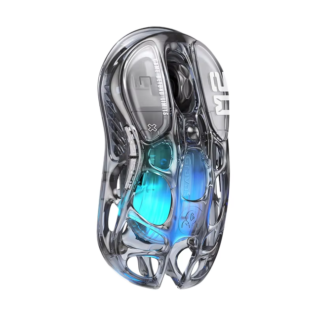 GravaStar Mercury M2 USB Wireless Optical Gaming Mouse 26,000 DPI PAW3395 Sensor RGB Backlit 79g Lightweight Cutout Design 5