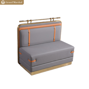 Juego de Muebles de Cuero de Lujo, Sofá, Banco, Silla, Asientos Modernos para Cafetería, Sofá de Alta Calidad - Product Image 3
