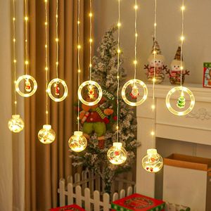 Guirlande lumineuse LED en forme d'anneau, rideau de lumières féériques, IP44, basse tension, USB, pour la maison, la chambre, la fenêtre, les fêtes, Noël, décoration - Product Image 3