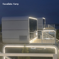 Kawagebo Maison capsule Apple personnalisée Kamp de 6m Cabine Apple commerciale préfabriquée à deux étages pour hôtel/parc