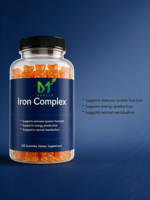 Complément Alimentaire OEM Iron Complex 120 Gummies, Soutient la Fonction du Système Immunitaire, Favorise la Production d'Énergie
