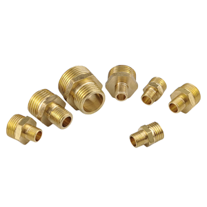 موصل حلمة سداسية الشكل من النحاس ، محول توصيل سريع ، مفصل خيط خارجي مزدوج من النحاس بالكامل - Product Image 4