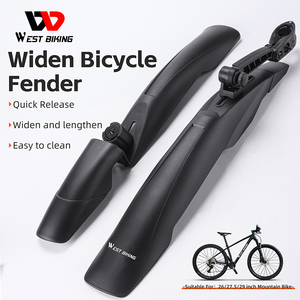 Bici da ciclismo ovest fangoso protezione per bicicletta in plastica anteriore posteriore regolabile in bicicletta 26 ''27.5'' 29 ''pollici ATB 700C City Mountain MTB - Product Image 2