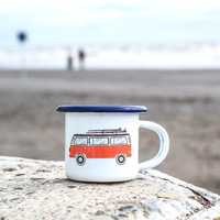 Vente en gros de tasses à café expresso portables pour enfants de 4 oz, compatibles lave-vaisselle, pour le camping, avec logo personnalisé imprimé, en métal