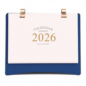 Calendario da tavolo 2026 Anno del Cavallo con fibbia in metallo, set regalo creativo per ufficio e decorazione da scrivania - Product Image 3