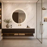 Nouvelle Collection 2026 : Carrelage en Porcelaine Effet Marbre Calacatta Gold Blaze Build 600x1200mm pour Sol et Mur de Salon