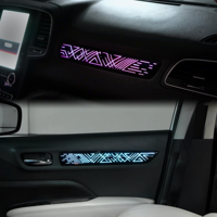 SJC Éclairage d'ambiance de voiture 64 couleurs pour Renault Koleos 2017-2022, éclairage dynamique d'ambiance intérieure, accessoires de décoration
