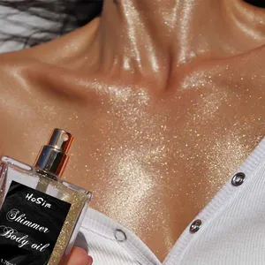 Beleza Corporal Portátil Maquiagem Fragrância Glow Glitter Body Shimmer Oil Impermeável Highlighter Body Oil