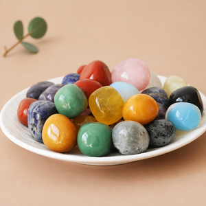 100g/sac Pierres Roulées Naturelles Mélangées en Vrac, Pierres Précieuses Polies, Cristaux de Guérison pour la Décoration Intérieure et la Méditation - Product Image 3