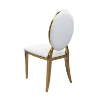 Chaises de Banquet Modernes en Acier Inoxydable Doré et Cuir, Style Trône Élégant, pour Hôtels, Mariages, Événements et Restaurants