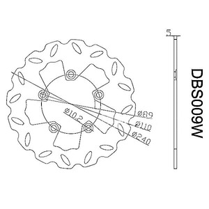 <span class=keywords><strong>Disco</strong></span> de freno para motocicleta KYMCO, <span class=keywords><strong>disco</strong></span> de freno flotante para el centro de la ciudad, 125i/centro de la ciudad, 200i/centro de la ciudad, 300i - Product Image 6