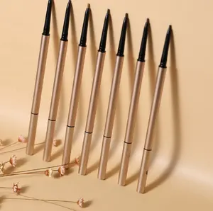 Crayon à sourcils automatique Super fin et imperméable en or Rose avec brosse à sourcils pour les yeux