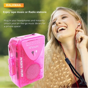 Lecteur Walkman rétro transparent avec câble d'alimentation USB, radio AM/FM, lecteur de cassettes HXD-CS19, lecteur audio - Product Image 4
