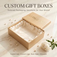 Boîte cadeau haut de gamme en deux parties avec logo personnalisé en feuille d'or, en matériaux recyclés, pour bijoux, accessoires de coiffure et de mode