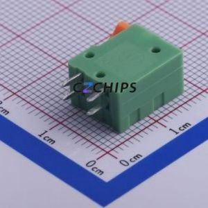 KF141V-2.54-2P Spring Terminal Block Through hole Component (THT),P=2.54mm Connector 2.54mm 2P 2 2A - Product Image 1