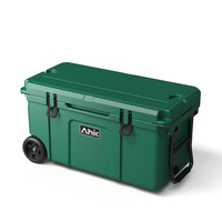 Glacière isotherme AHIC 70QT personnalisable avec logo, en plastique rotomoulé, avec roulettes, pour voiture et camping en extérieur
