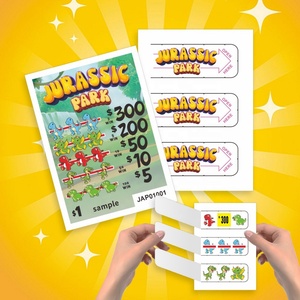 Customizable Easy Break Open Pull Tab <b>Cards</b> Digital Print Fundraising Event Supplies Fast Delivery - Product Image 1