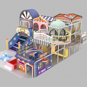 Aire de jeux commerciale thème château petite aire de jeux intérieure pour enfants avec filet d'escalade - Product Image 2