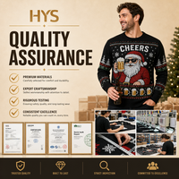 Pull fin d'hiver col rond pour homme, motif Père Noël, tricot personnalisé, vente en gros pour acheteurs de marques (ODM)