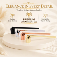 Kit d'entretien de bougies 2 pièces de haute qualité personnalisé sous marque privée, avec coupe-mèche et éteignoir, pour studio de bougies, boutique de cadeaux, grossiste