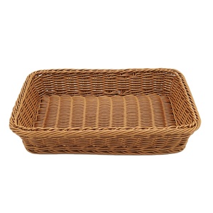 Cestini del rattan di immagazzinaggio della frutta di tessitura quadrata fatta a mano di dimensione all'ingrosso dei clienti - Product Image 3