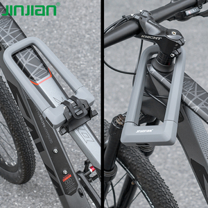 Cadenas <span class=keywords><strong>antivol</strong></span> en <span class=keywords><strong>U</strong></span> avec support et housse en silicone Jinjian pour accessoires de vélo, accessoires de vélo électrique, accessoires de cyclisme - Product Image 5