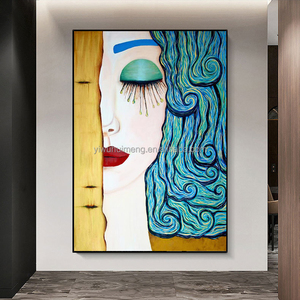 Cuadro de <span class=keywords><strong>Gustav</strong></span> <span class=keywords><strong>Klimt</strong></span>, Lágrima, 100% Pintado a Mano, Retrato Abstracto Moderno Clásico, <span class=keywords><strong>Cuadros</strong></span> de Pared, Famosas Pinturas al Óleo Acrílicas de Artistas - Product Image 4