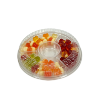 Boîte d'emballage pour confiseries en gros d'usine, plateau à 4/5/6 compartiments, en PET de qualité alimentaire, avec logo personnalisé, boîte à bonbons en plastique transparent