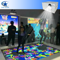 STAR PLAYER Simulateur de jeu de projection sur trampoline, structure gonflable interactive avec écran LCD monté sur poteau, résolution 1024x768 pour enfants