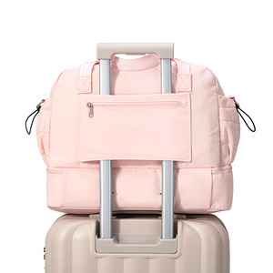 Sac à bandoulière pour femme en tissu Oxford, grande capacité, sac de sport pour yoga, compartiment à chaussures indépendant, sac de voyage minimaliste, sac de sport - Product Image 5