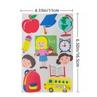 Autocollants en mousse découpés à l'emporte-pièce, style dessin animé scolaire, pour récompenses et fêtes d'enfants et d'étudiants