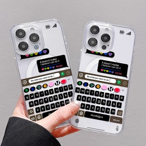 คีย์บอร์ดพิมพ์ลาย INS เคสโทรศัพท์มือถืออุปกรณ์เสริมสำหรับ iPhone 16 15 17 PRO MAX 14 <span class=keywords><strong>13</strong></span>เคสฝาหลังแบบแม่เหล็กไร้สาย - Product Image 3