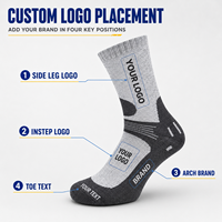Chaussettes de sport mi-mollet personnalisées OEM, anti-transpiration, respirantes en coton, pour la course et le cyclisme, saison automne