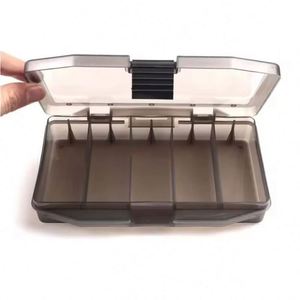 Boîte à leurres transparente à 5 compartiments 17,5*10*3 cm - Plastique haute résistance, portable, pour le rangement des accessoires de pêche en lac - Product Image 3