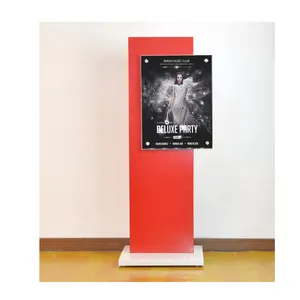 Letrero A3, soporte de estante de guía de metal para compras, parámetro vertical, suelo, publicidad, soporte para póster, pantalla de información automática