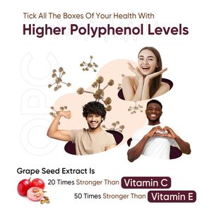 Suplemen alami makanan kesehatan ekstrak minyak biji anggur Softgel kapsul Grapeseed OPC OEM Label pribadi 120mg 500mg antioksidan - Product Image 6