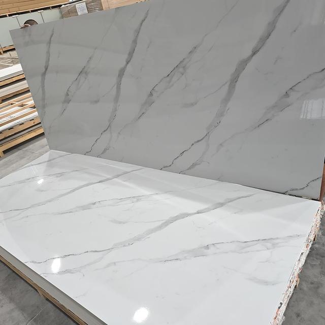 Bingjie Uv High Glossy 2.5mm 3mm Stone Pvc Marble Panel Embossed Wall Sheet