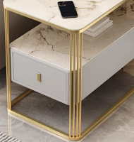 Meuble de salon haut de gamme, table basse moderne et simple avec rangement pour petit salon