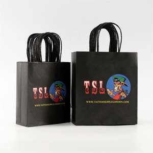 KM Wholesale Kraft <b>Paper</b> <b>Bag</b> Black <b>Gift</b> Shopping <b>Paper</b> <b>Bag</b> With Logo for Clothing Custom Packaging <b>Bag</b> - Product Image 2