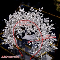 Vente flash - Diadème de princesse en argent, bandeau de mariée, couronne florale, couronne en cristal et strass, accessoire de tête pour femmes