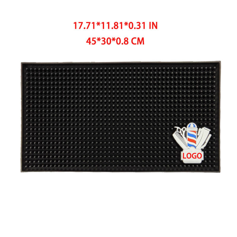 Black White -  Big Rotating Light Style Barber Mat