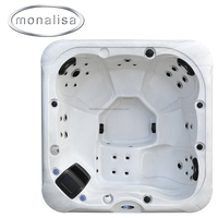 Bain à remous Monalisa grand format pour 6 personnes, baignoire hydromassante autoportante de luxe, spa de massage moderne pour extérieur en acrylique